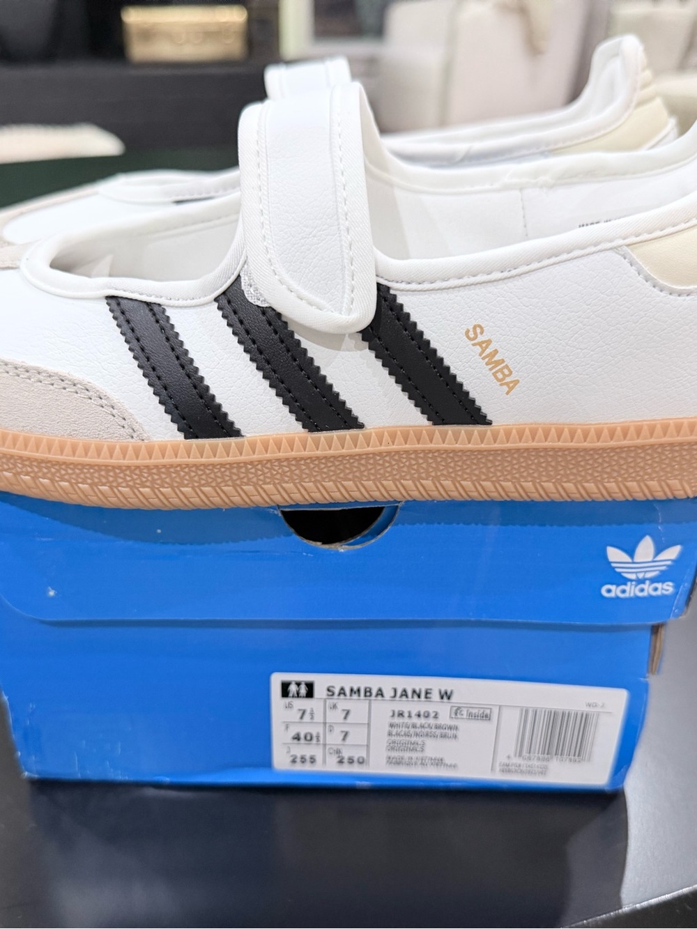 adidas Kids Samba Velcro Sneakers White Black Gum